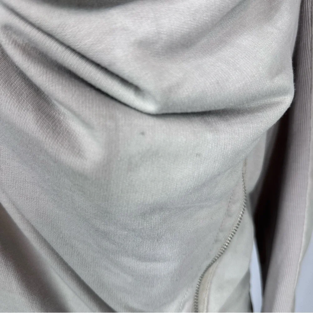 Cavalini‎ Faux Leather Jacket Sz Small Asymmetric Hem Diagonal Zip Artsy Funky
